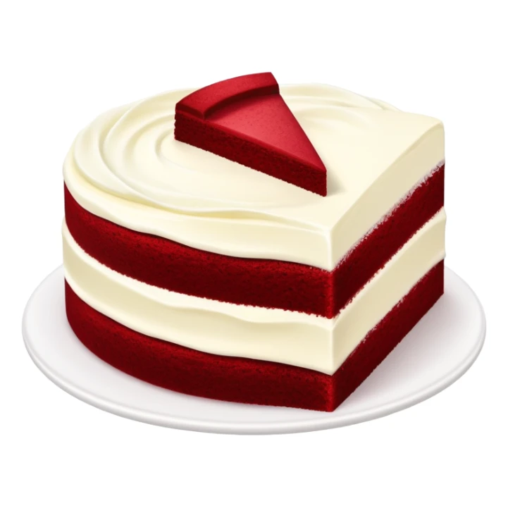 A piece of red velvet cake  sticker