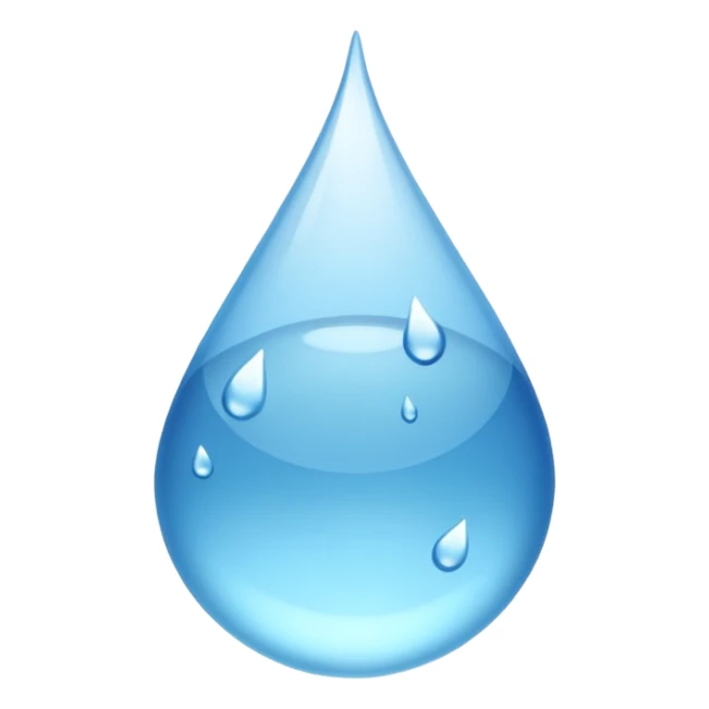 A drop of water in white sticker