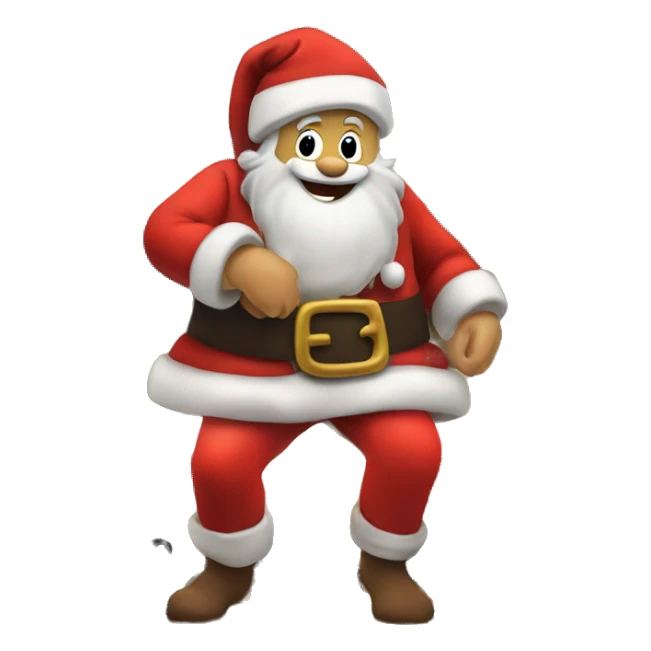 Santa Claus coming out of the fireplace sticker