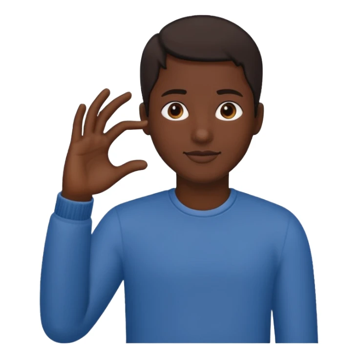 Que este 🙋🏾emoji envés que saludé haga con mano la forma de L sticker