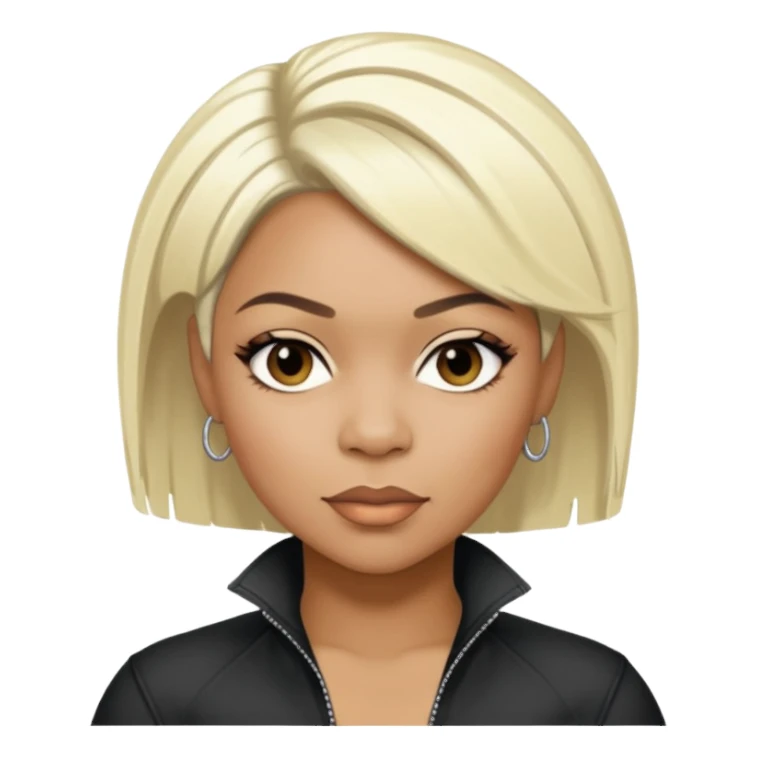Tionne T-Boz Watkins with short platinum blonde hair sticker
