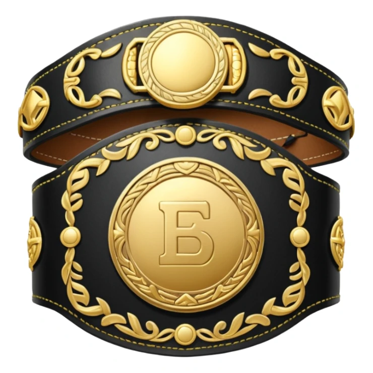 One championship belt sticker