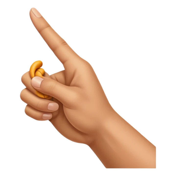 Twist to the side and bend the finger sticker