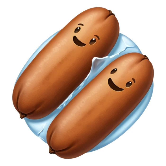 three brown beans not on a step and cover them in a layer of ice not with cubes on it  sticker