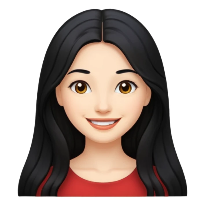 beautiful lady with long black hair sticker