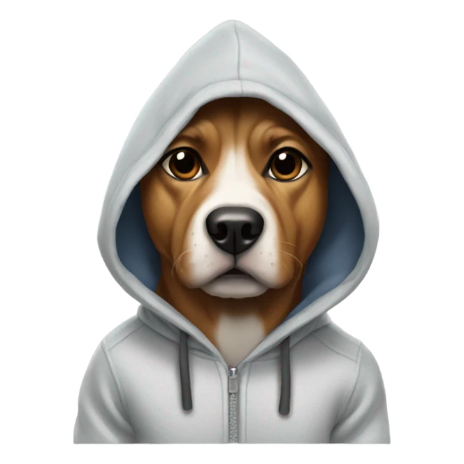 A dog wearing a hoodie  sticker