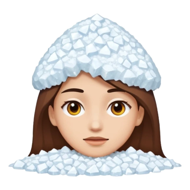 Face with pile of salt infront  sticker