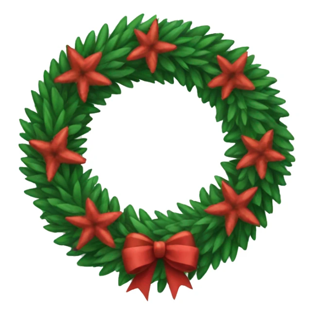 Christmas wreath sticker