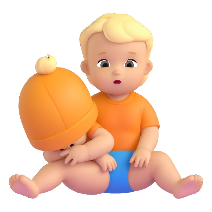 simple and cute baby boy with blonde hair sticker