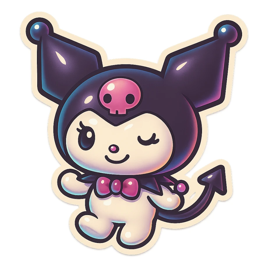 Remove the background, keep Kuromi character only, preserve original style, transparent background sticker