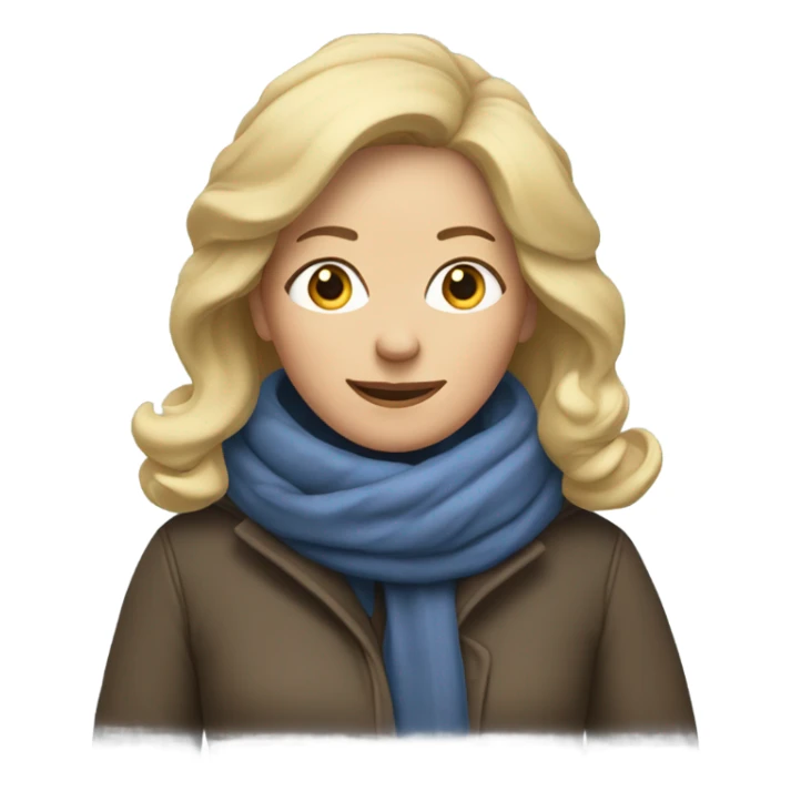 blonde middle age woman winter sticker