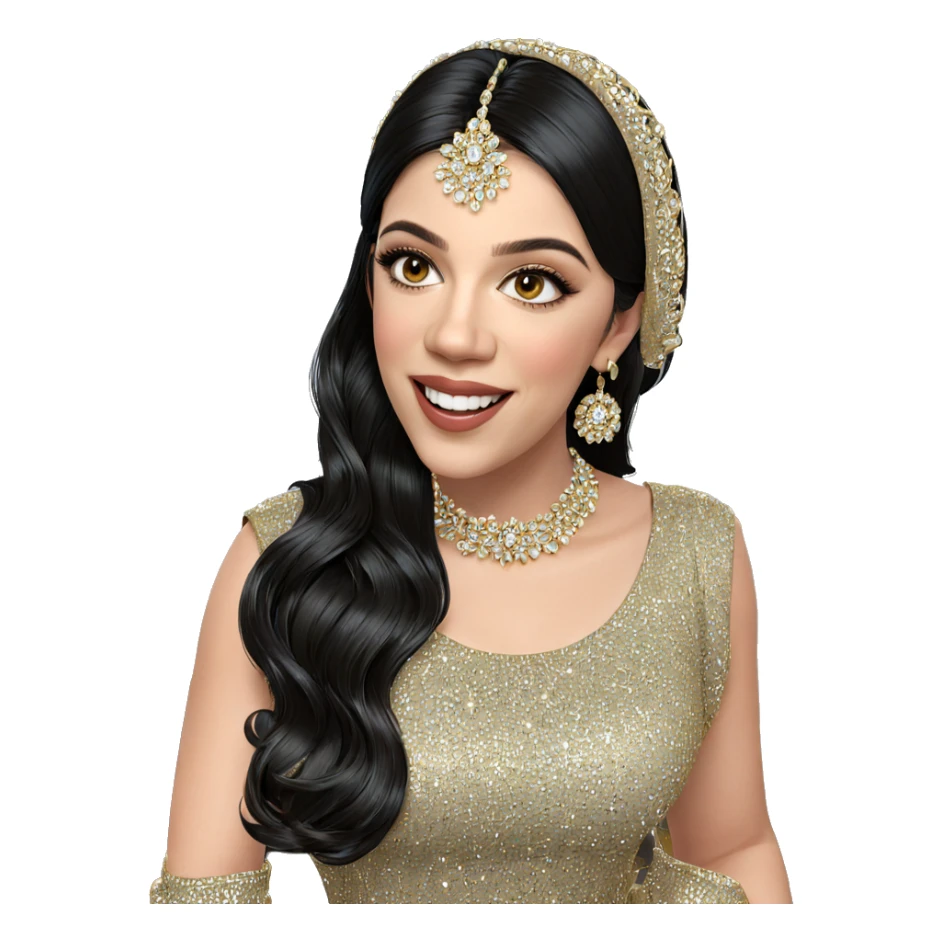 smiling girl in elegant dress sticker
