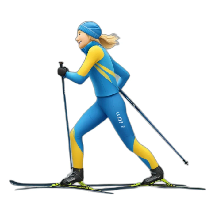 cross country skier vasaloppet sticker