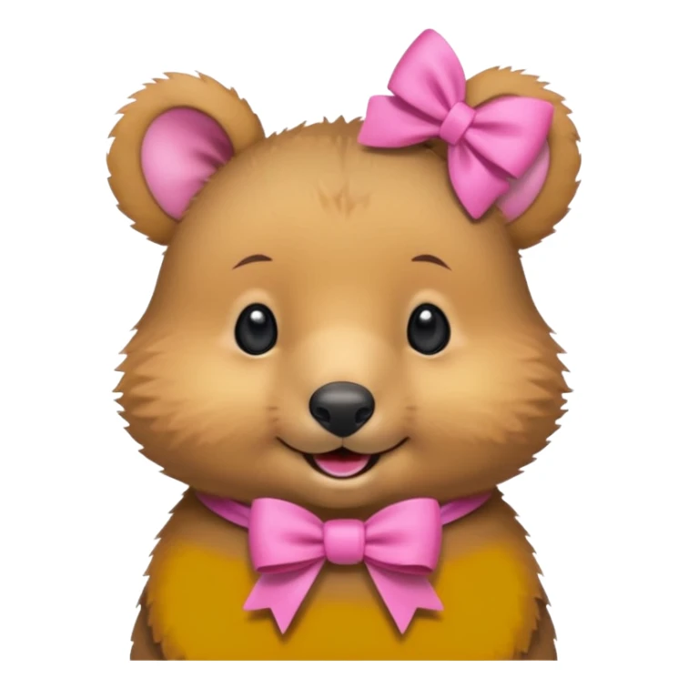 Quokka con moño rosa
Cute sticker