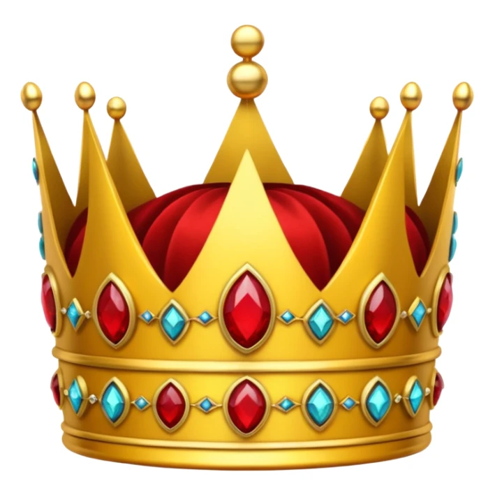 yellow crown with only red gems a lot red gems sticker