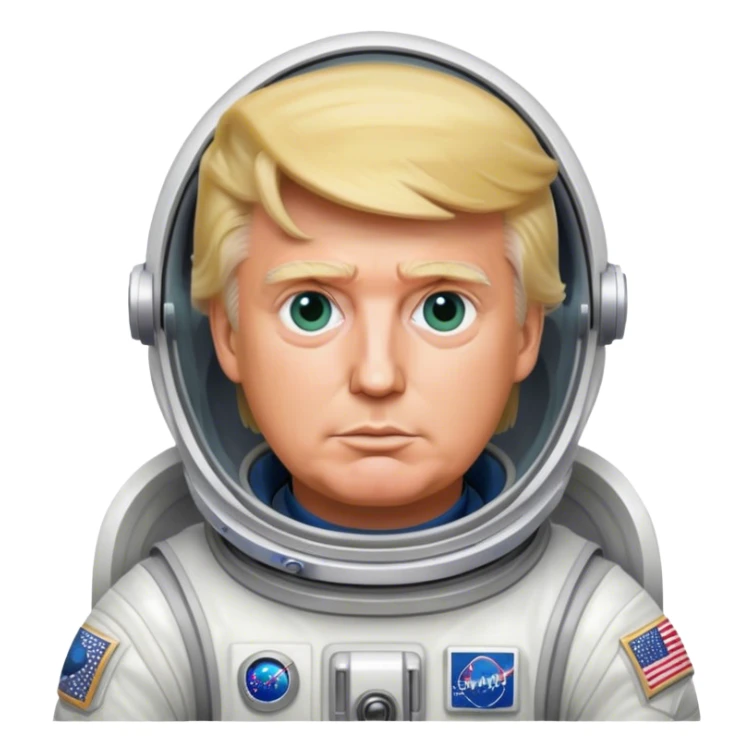 Donald trump in space  sticker