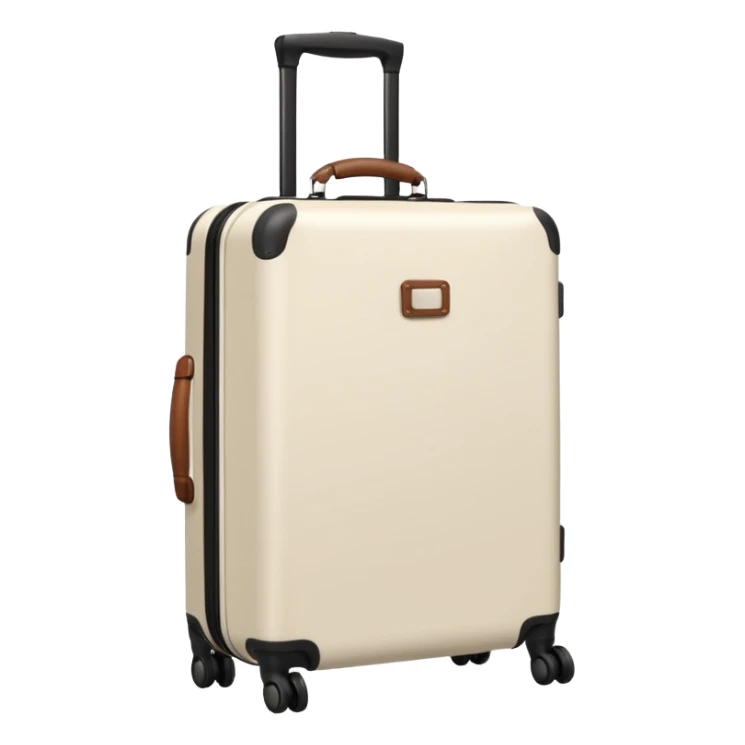 aesthetic ivory minimal luggage sticker