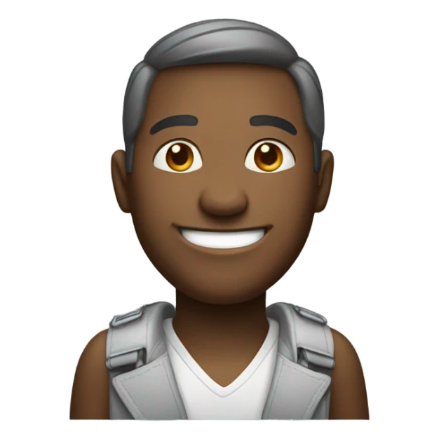 friendly smile but sophisticated and composed sticker