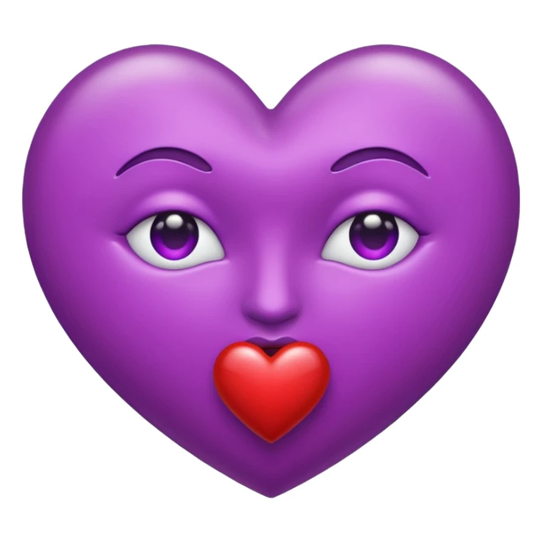 Kiss emoji Purple Heart  sticker