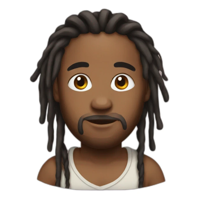 man with dreads and baby sticker