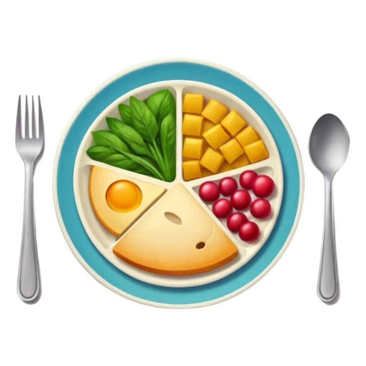 plate of food with cutlery
 sticker