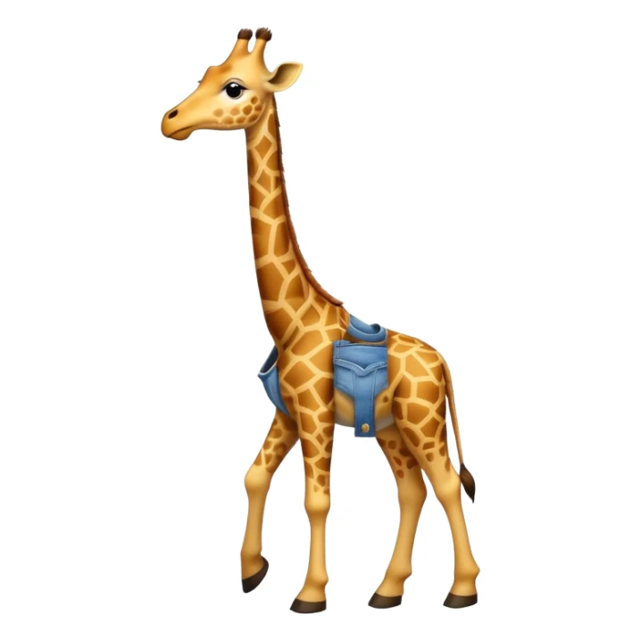 anthropomorphised giraffe wearing jeans and a t-shirt, walking upright sticker