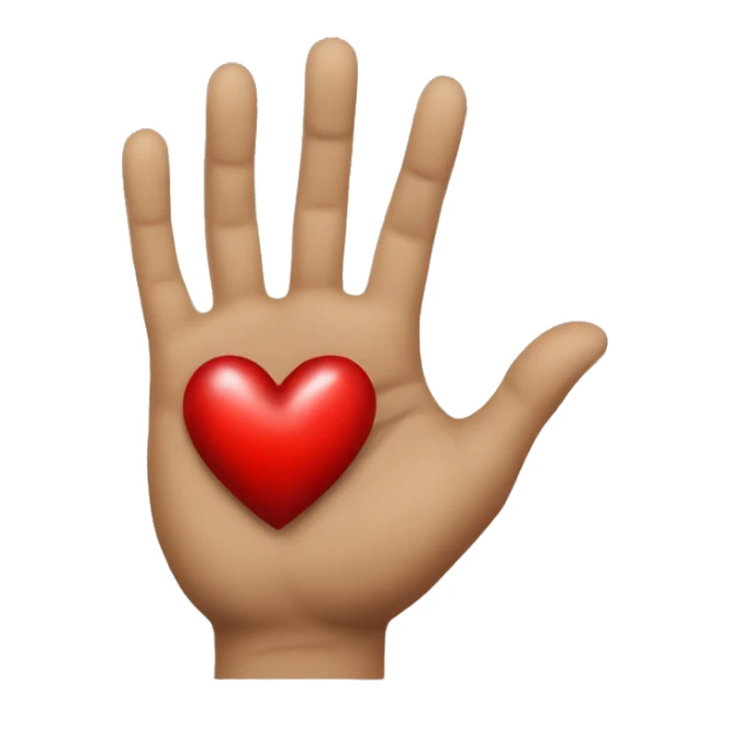 🫰🏽place a red heart just above the crossed fingers sticker