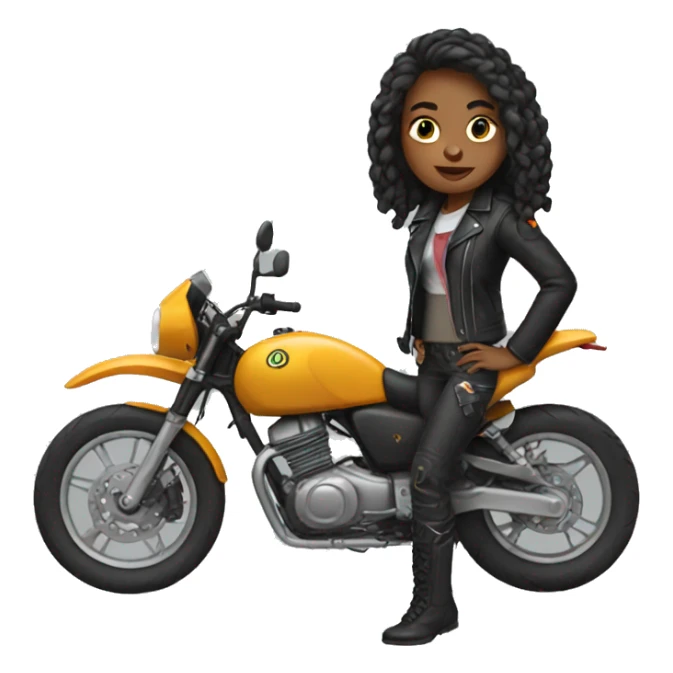 Girl in a moto sticker
