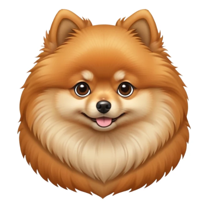 orange brown pomerania shpiz sticker