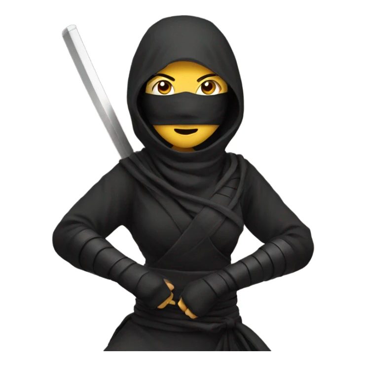 Women ninja sticker