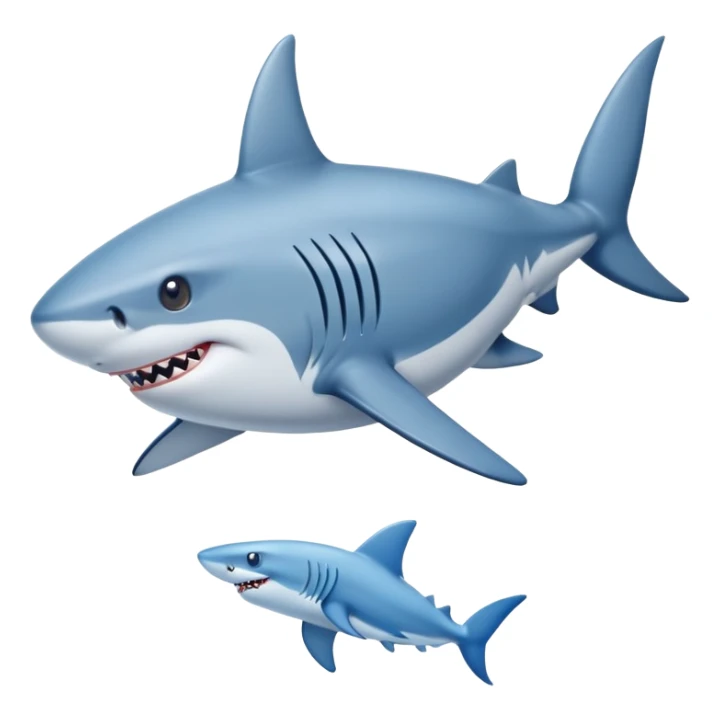 Shark with legs and blue shoes sticker