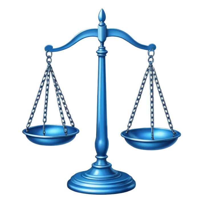 blue scales of justice sticker