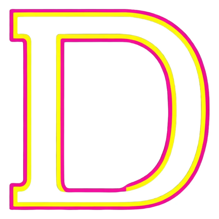 Cyrillic capital letter Б (Be) with bright neon glowing effect sticker