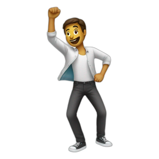 homme qui fait un dab sticker