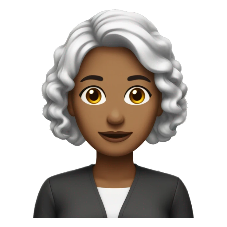 Mujer de 40  con corte de cabello corto color marrón y de profesión comunity mánager  sticker