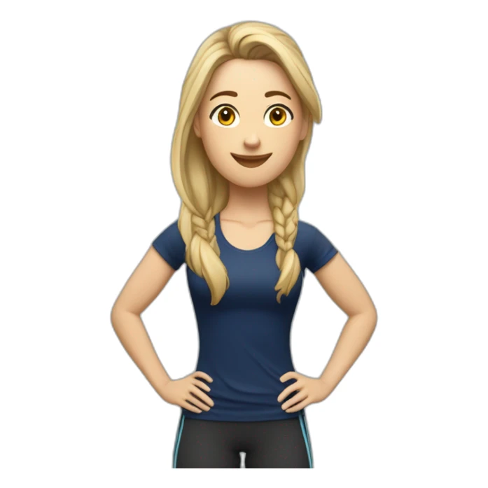 Fitnesstrainerin von der Firma „DKKA“ mit dunkelblauem shirt sticker