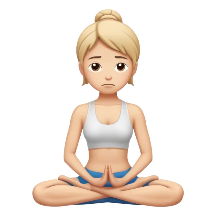 Sad face yoga sticker