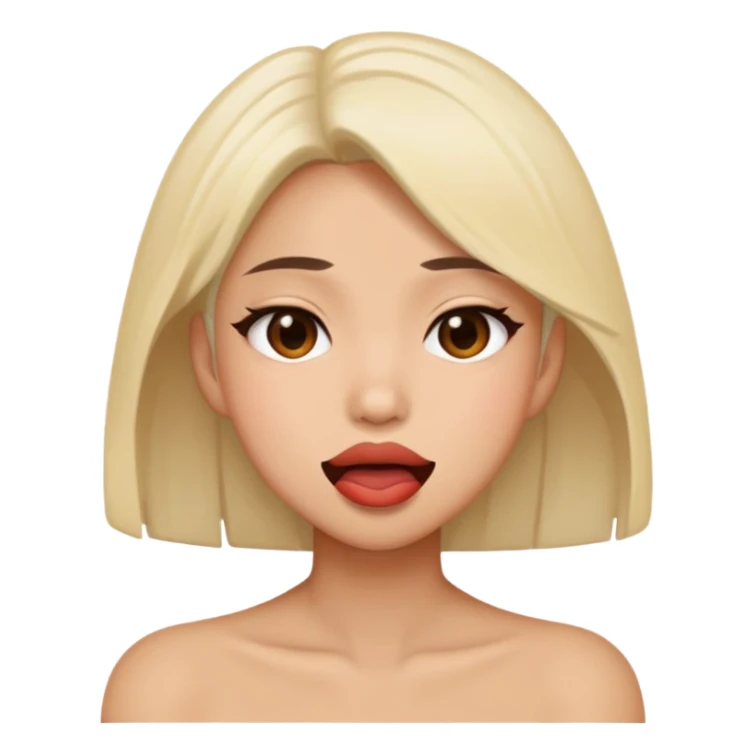 Emiji normal mordiendose el labio sticker