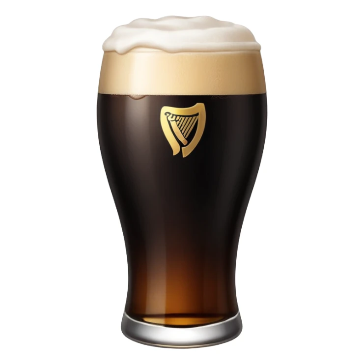 Guiness glass with a tiny bit of beer left. sticker