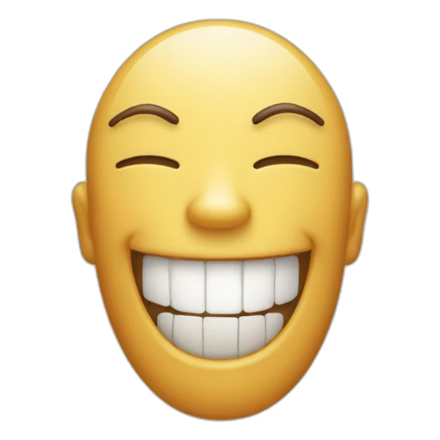 laughing emoji x be quiet emoji sticker