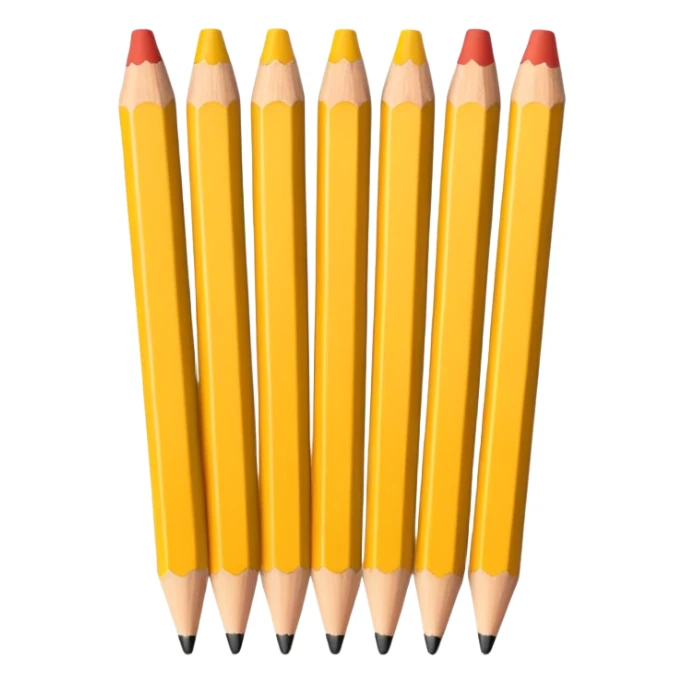 A row of pencils sticker