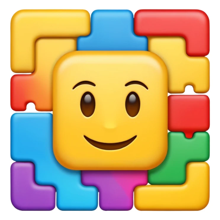 abstract art symbolizing Tenacity in emoji style, central square form breaking through barriers or resistance sticker