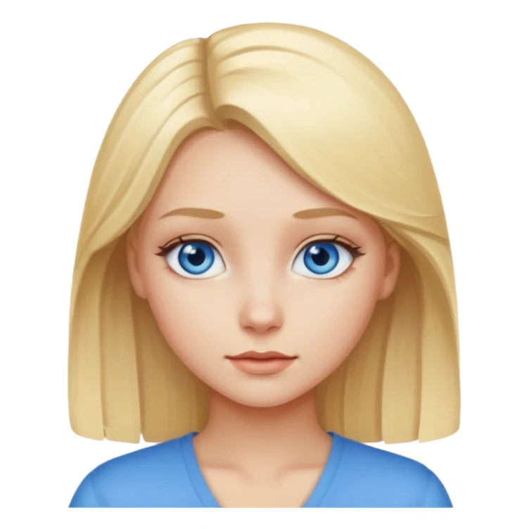 Blonde girl with blue eyes  sticker