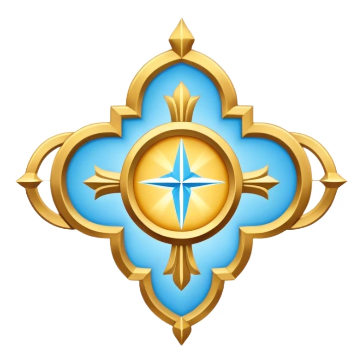 Apostle's emblem with a touch of light blue sticker