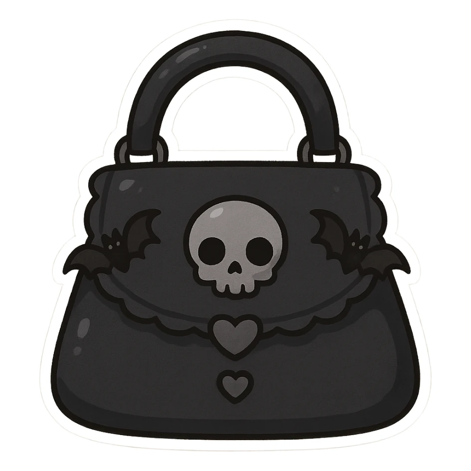 Goth black object sticker