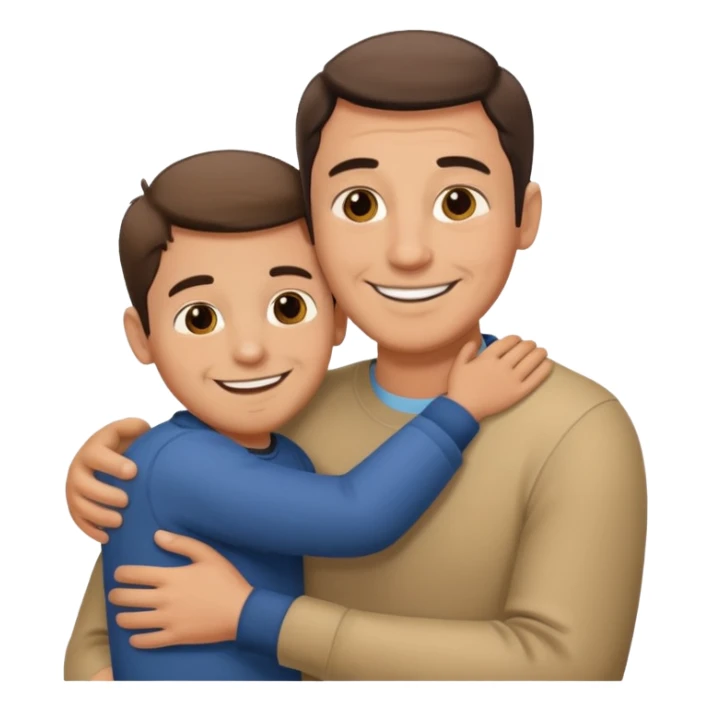father-in-law and son-in-law hugging sticker