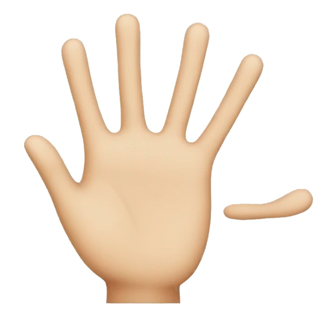 waving hand emoji but with freckles sticker