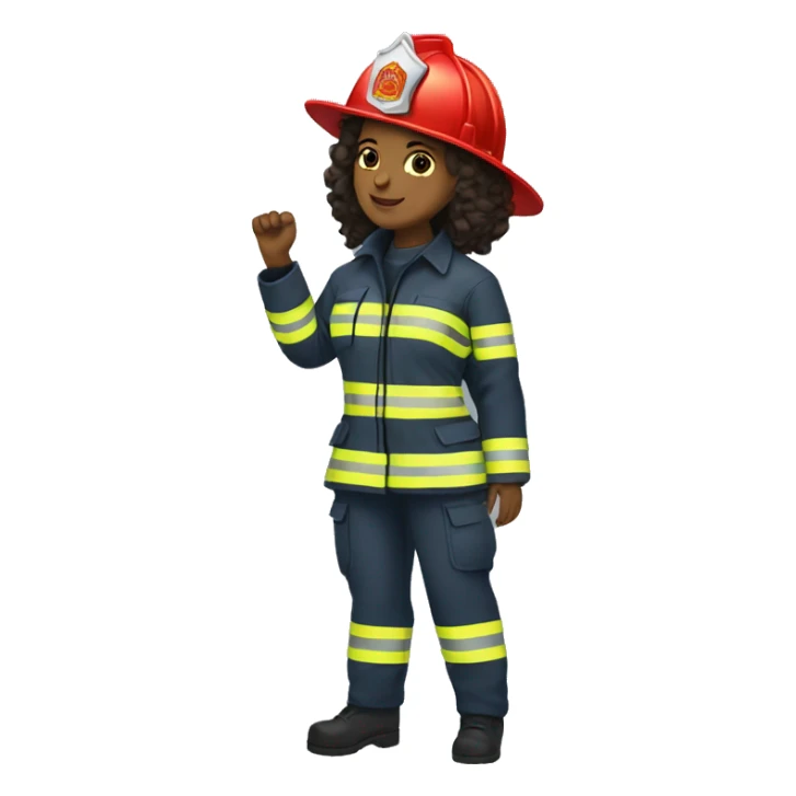 fullbody wear firefighter uniforms woman sticker