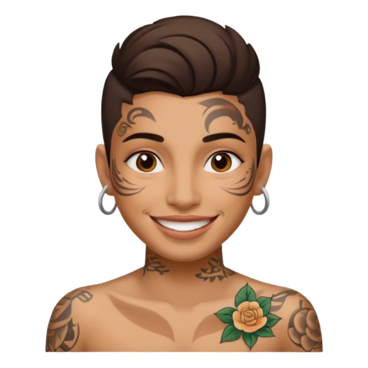 Con pasa montañas y tatuajes en la cara sticker