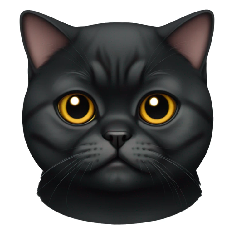 Full Black exotic shorthair cat sticker